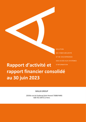 Thumbnail WALLIX Group Half-year Report 2023-h1
