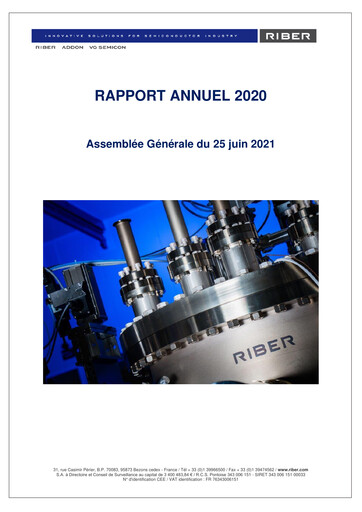 Thumbnail Riber S.A. Annual Report 2020