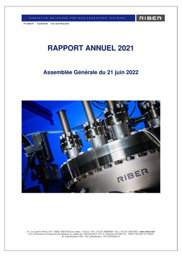 Thumbnail Riber S.A. Annual Report 2021