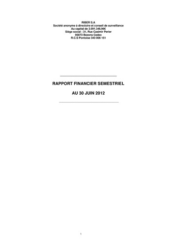 Thumbnail Riber S.A. Half-year Report 2012-h1