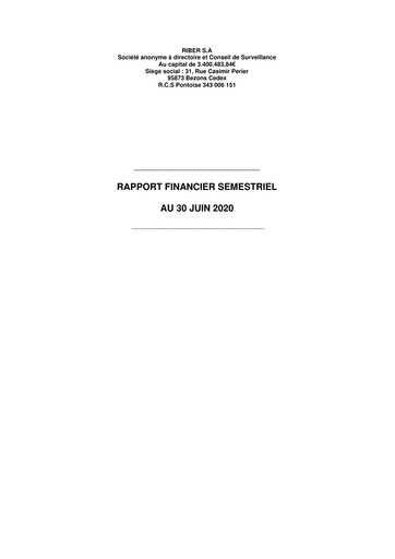 Thumbnail Riber S.A. Half-year Report 2020-h1