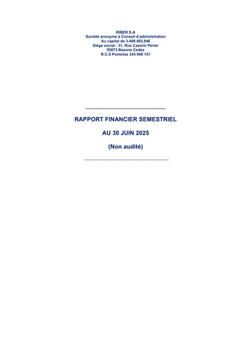 Thumbnail Riber S.A. Half-year Report 2025-h1