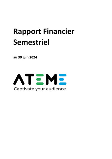 Thumbnail Ateme SA Half-year Report 2024-h1