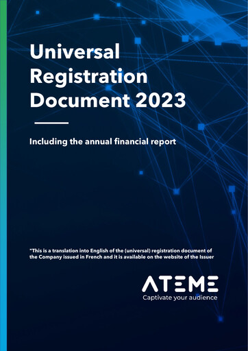 Thumbnail Ateme SA Universal Registration Document 2023