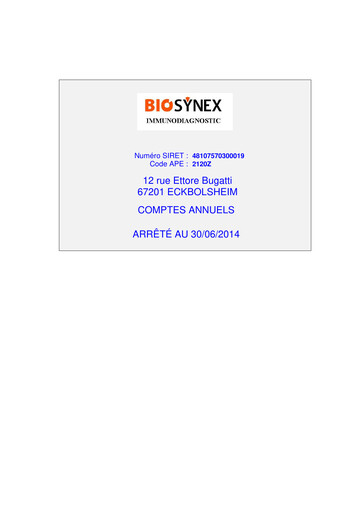 Thumbnail Biosynex Financial Report 2014-h1