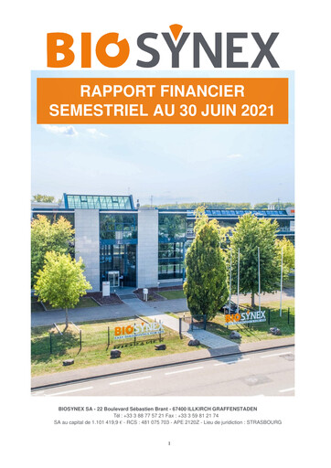 Thumbnail Biosynex Financial Report 2021-h1