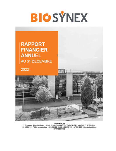 Thumbnail Biosynex Financial Report 2022