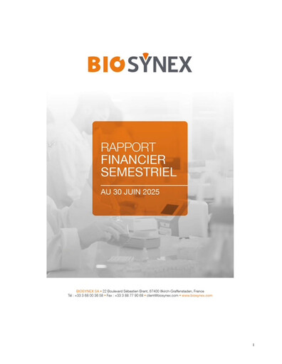 Thumbnail Biosynex Financial Report 2025-h1