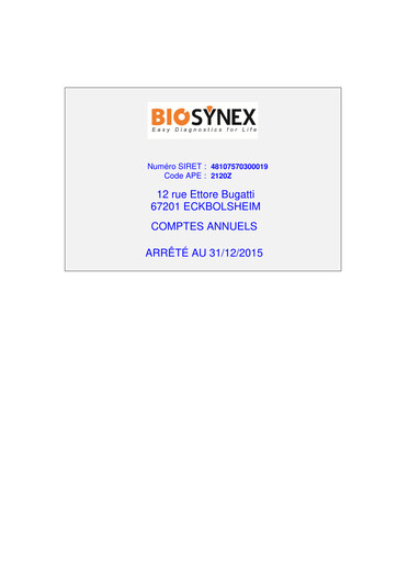 Thumbnail Biosynex Financial Statement 2015
