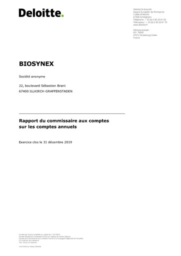 Thumbnail Biosynex Financial Statement 2019