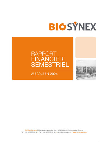 Thumbnail Biosynex Half-year Report 2024-h1