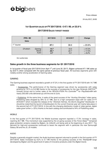 Thumbnail BigBen Interactive Quarterly Report 2017-q1