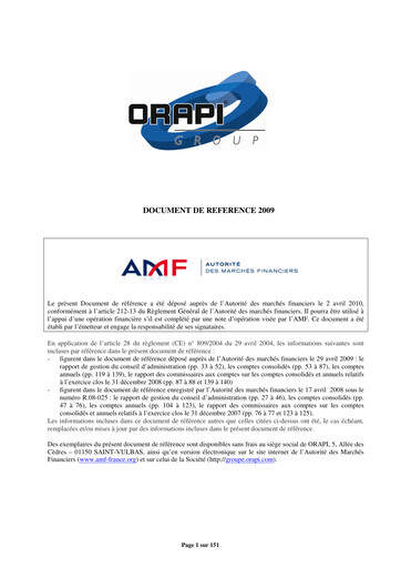Thumbnail Orapi SA Universal Registration Document 2009