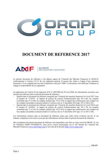 Thumbnail Orapi SA Universal Registration Document 2017