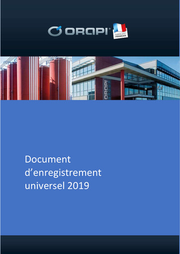 Thumbnail Orapi SA Universal Registration Document 2019