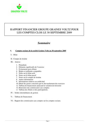 Thumbnail Graines Voltz Financial Report 2009