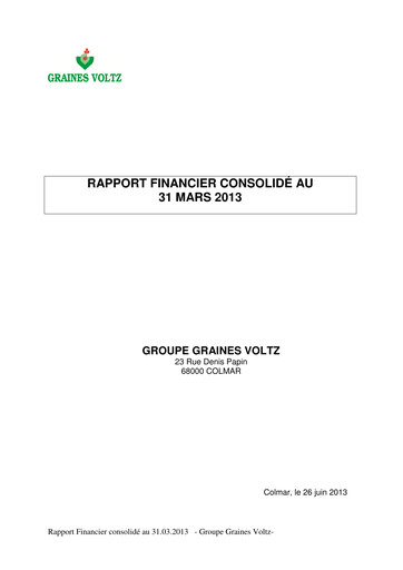 Thumbnail Graines Voltz Financial Report 2013-h1