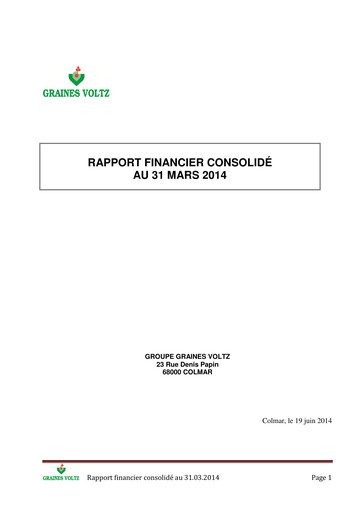 Thumbnail Graines Voltz Financial Report 2014-h1