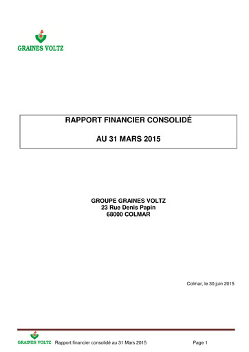Thumbnail Graines Voltz Financial Report 2015-h1