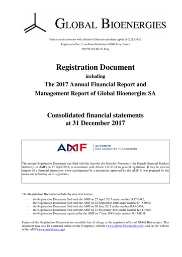 Thumbnail Global Bioenergies Universal Registration Document 2017