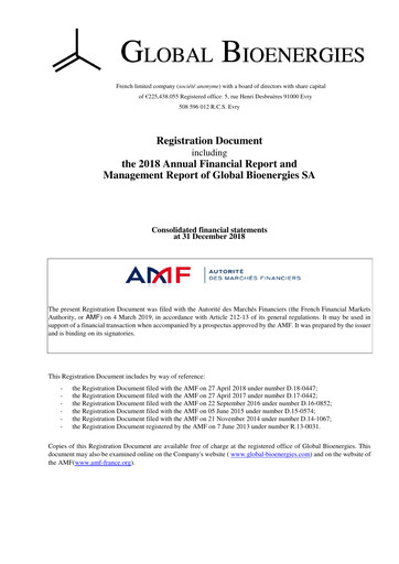 Thumbnail Global Bioenergies Universal Registration Document 2018