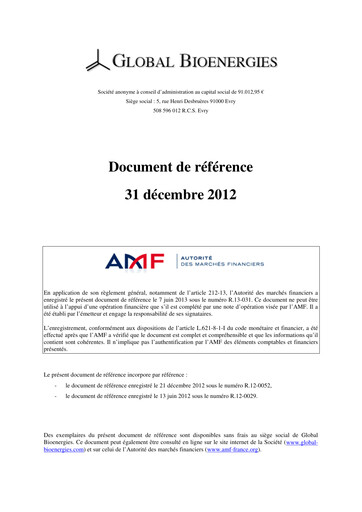 Thumbnail Global Bioenergies Universal Registration Document 2012