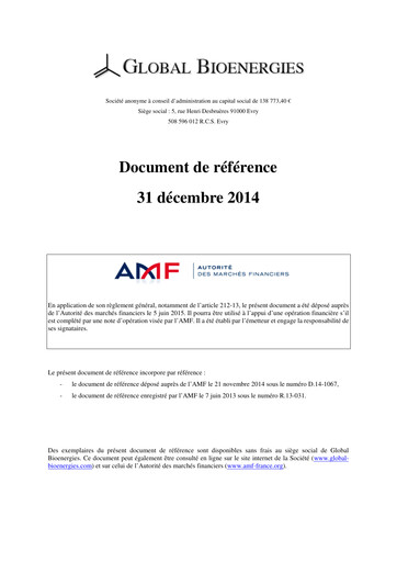 Thumbnail Global Bioenergies Universal Registration Document 2014