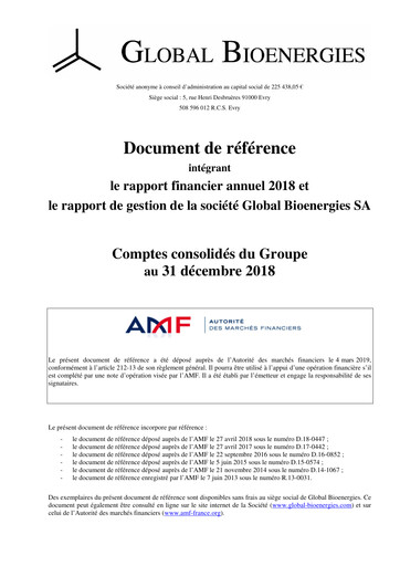 Thumbnail Global Bioenergies Universal Registration Document 2018