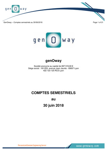 Miniature genOway Rapport financier 2018-h1