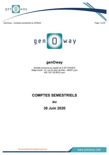 Miniature genOway Rapport financier 2020-h1