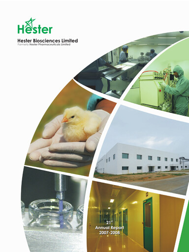 Thumbnail Hester Biosciences
 Annual Report 2007-2008