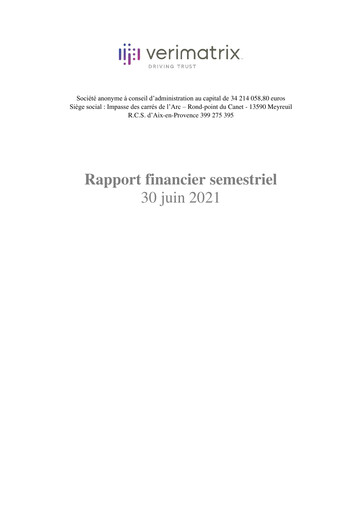 Thumbnail Verimatrix Financial Report 2021-h1