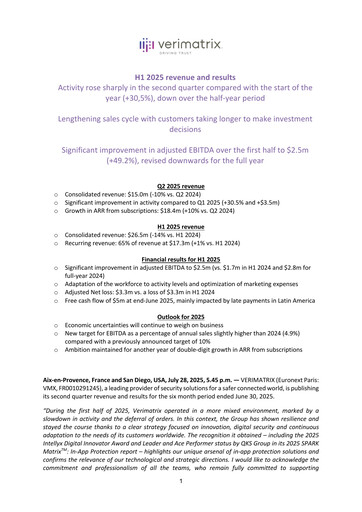 Thumbnail Verimatrix Half-year Report 2025-h1
