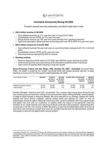 Thumbnail Verimatrix Quarterly Report 2020-q3