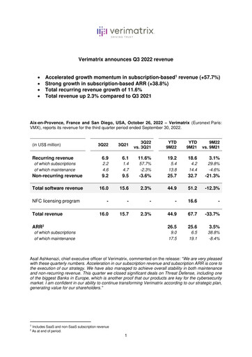 Thumbnail Verimatrix Quarterly Report 2022-q3