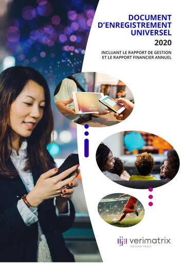 Thumbnail Verimatrix Universal Registration Document 2020