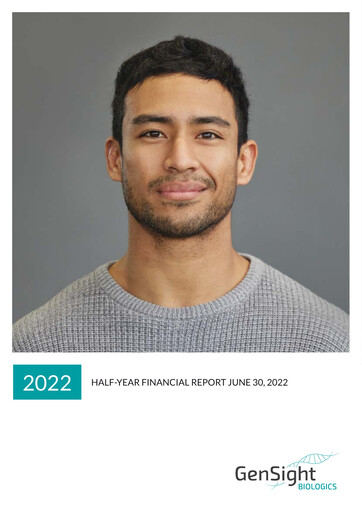 Thumbnail GenSight Biologics Half-year Report 2022-h1