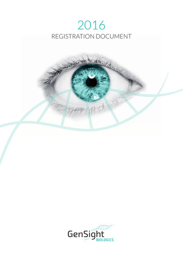 Thumbnail GenSight Biologics Universal Registration Document 2016