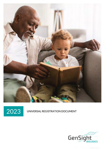 Thumbnail GenSight Biologics Universal Registration Document 2023
