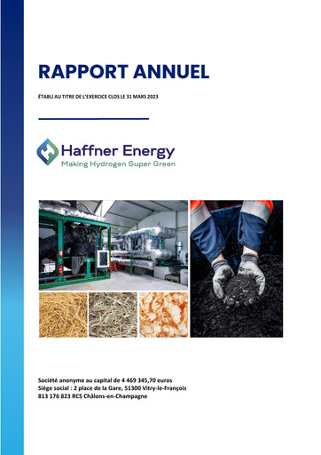 Miniature Haffner Energy Rapport annuel 2022-2023