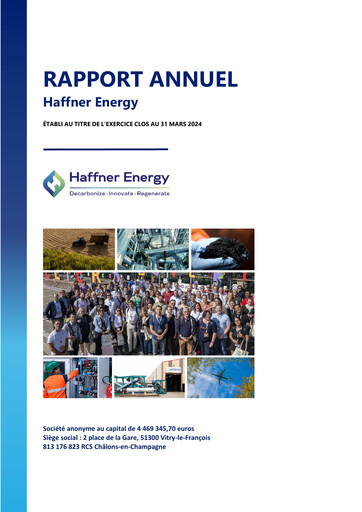 Miniature Haffner Energy Rapport annuel 2023-2024