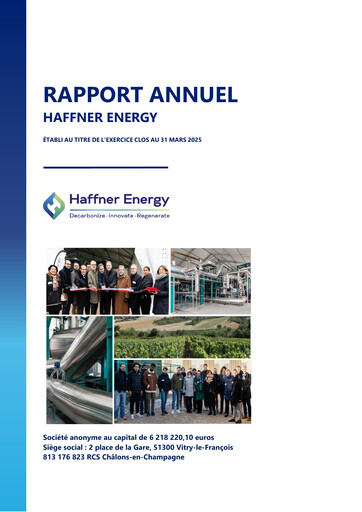 Miniature Haffner Energy Rapport annuel 2024-2025