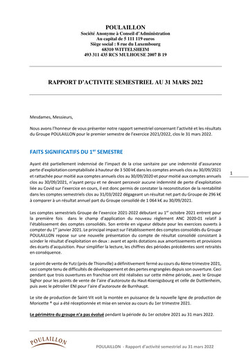 Thumbnail Poulaillon Half-year Report fy2022-h1