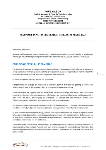 Vorschaubild Poulaillon Halbjahresbericht fy2023-h1