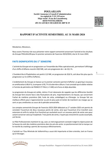 Vorschaubild Poulaillon Halbjahresbericht fy2024-h1