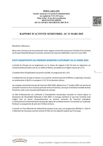 Vorschaubild Poulaillon Halbjahresbericht fy2025-h1