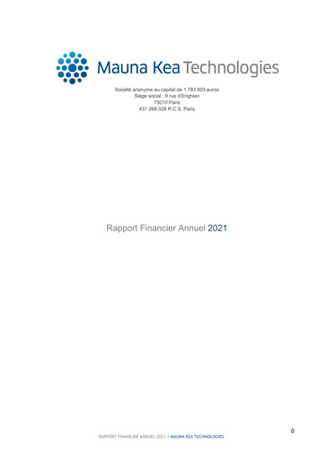 Thumbnail Mauna Kea Technologies Financial Report 2021