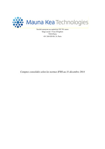 Thumbnail Mauna Kea Technologies Financial Statement 2014