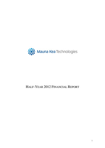 Thumbnail Mauna Kea Technologies Half-year Report 2012