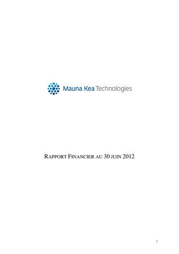 Thumbnail Mauna Kea Technologies Half-year Report 2012